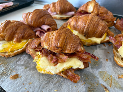 Zorro's croissant breakfast sandwich