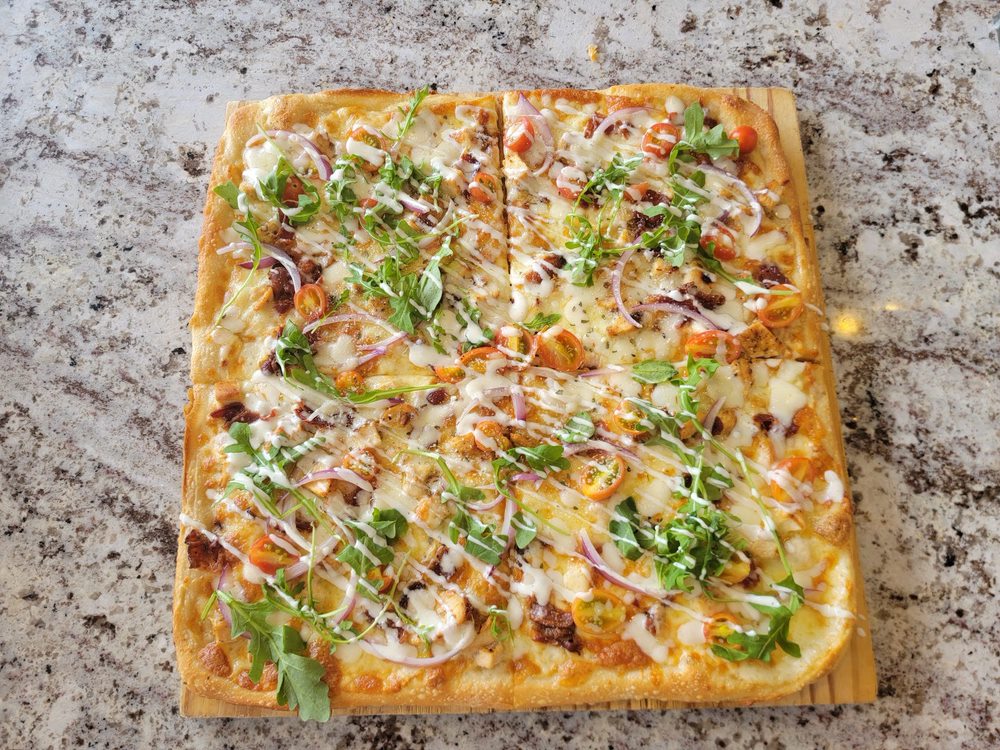 Zorro's fresh-baked white pizza